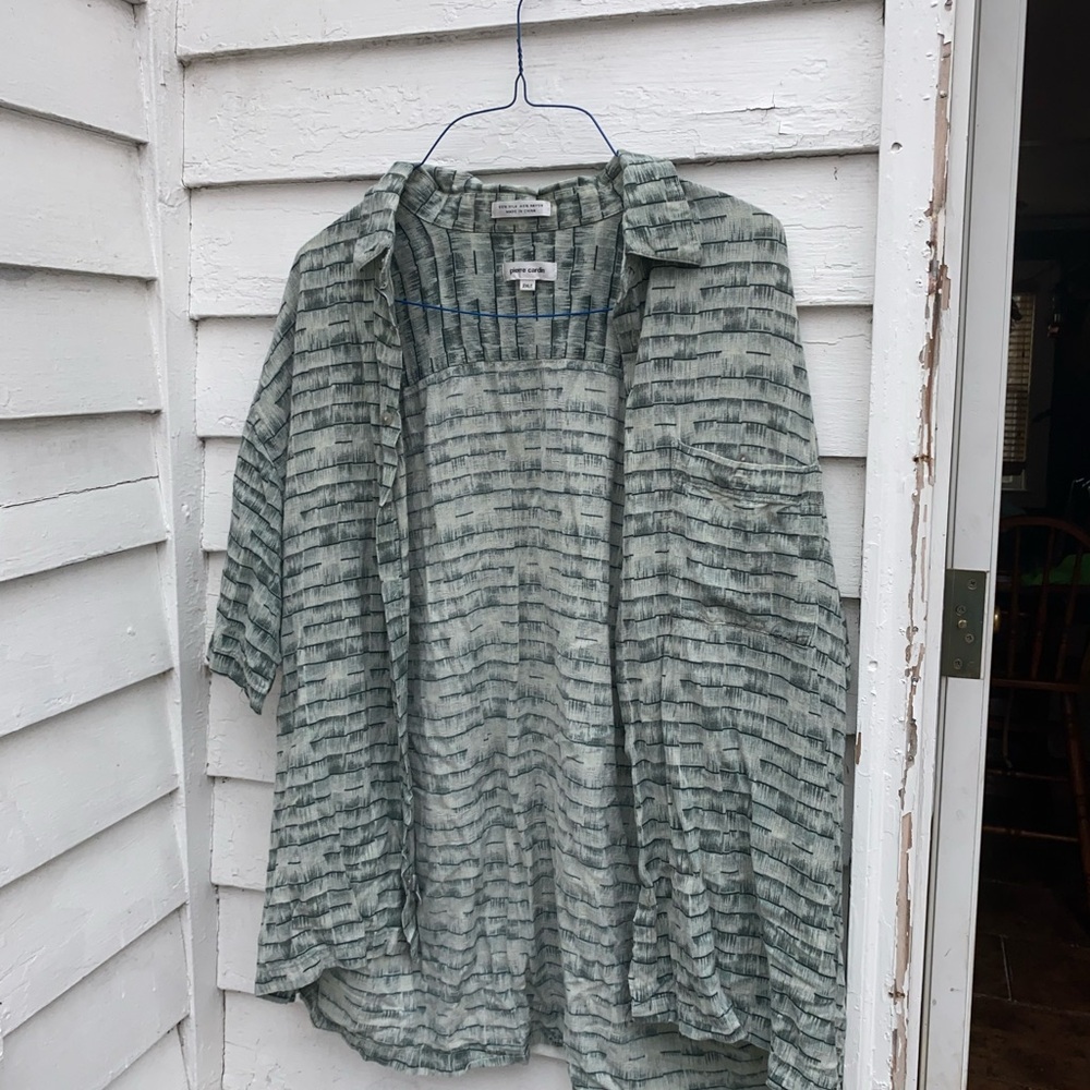 Pierre Cardin Green Lightweight Button Down Shirt 2XLT